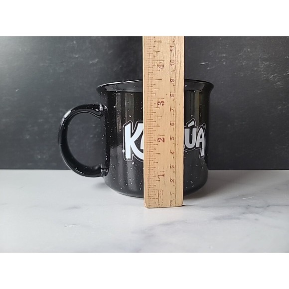 KAHLUA Coffee Mug Black With White Speckles 16 Oz - Picture 7 of 10